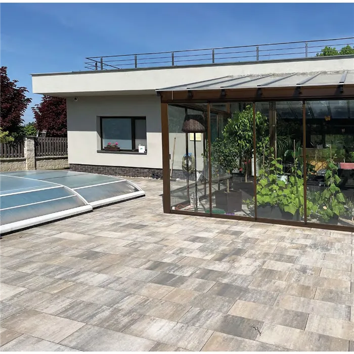 SEMMELROCK ASTI COLORI protect / dlaždice s rovnými hranami a Colorflow povrchem 90x30x8 cm - bílohnědočerná