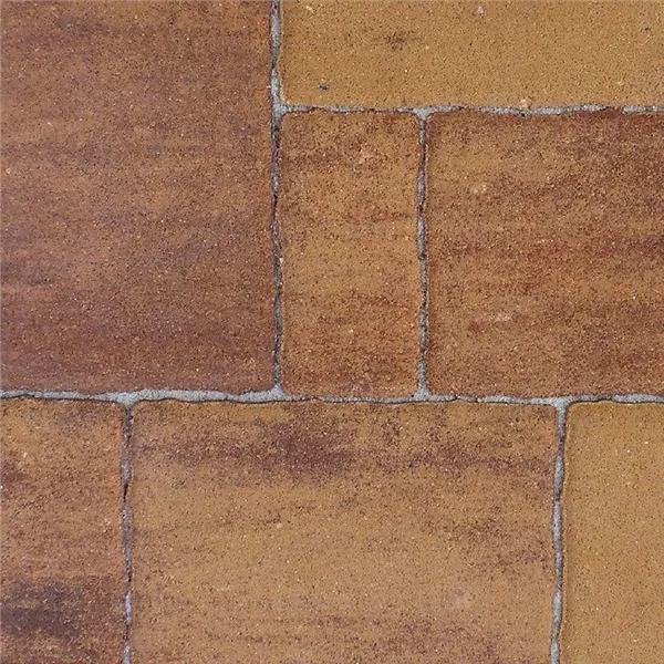 SEMMELROCK RHODOS Elegant Kombi / dlažba s hladkým povrchem, výška 6 cm, mírně zvlněné hrany - triomix podzim