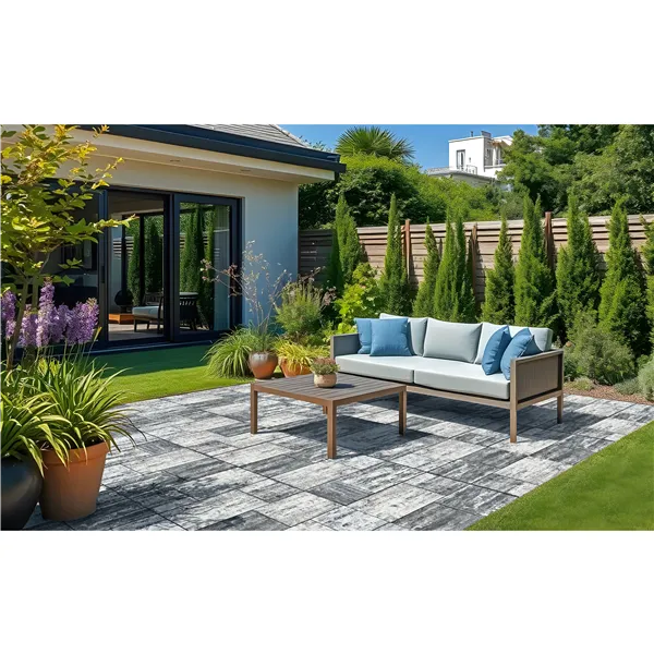 SEMMELROCK CITYTOP XL 6 kombi / dlažba s mikro zkosenou hranou, výška 6 cm - bíloantracitová