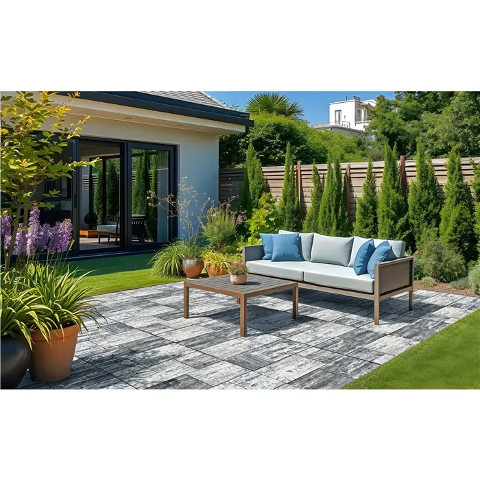 SEMMELROCK CITYTOP XL 8 kombi / dlažba s mikro zkosenou hranou, výška 8 cm - bíloantracitová