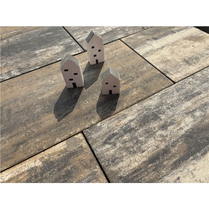 SEMMELROCK CITYTOP XL 8 kombi / dlažba s mikro zkosenou hranou, výška 8 cm - bíločernokaramelová