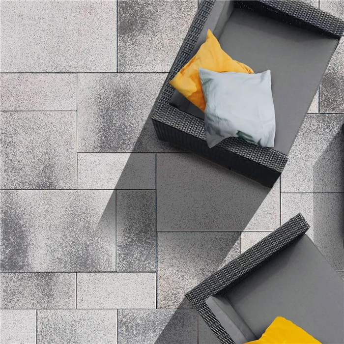 SEMMELROCK UMBRIANO kombi / dlažba, výška 6 cm, melírovaný povrch, bez zkosení - granit šedobílá