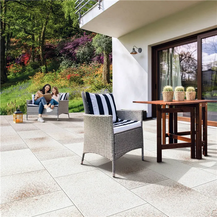 SEMMELROCK UMBRIANO kombi / dlažba, výška 6 cm, melírovaný povrch, bez zkosení - granit béžová