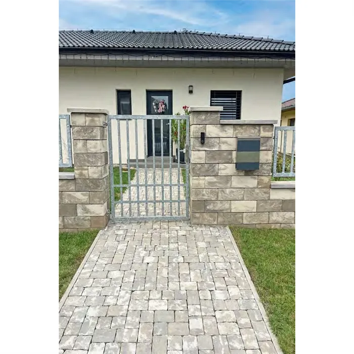 SEMMELROCK RIVAGO / plotový systém - stříška 47x27x5-5,5 cm, zdicí systém s hladkou pohledovou stranou - šedohnědočerná