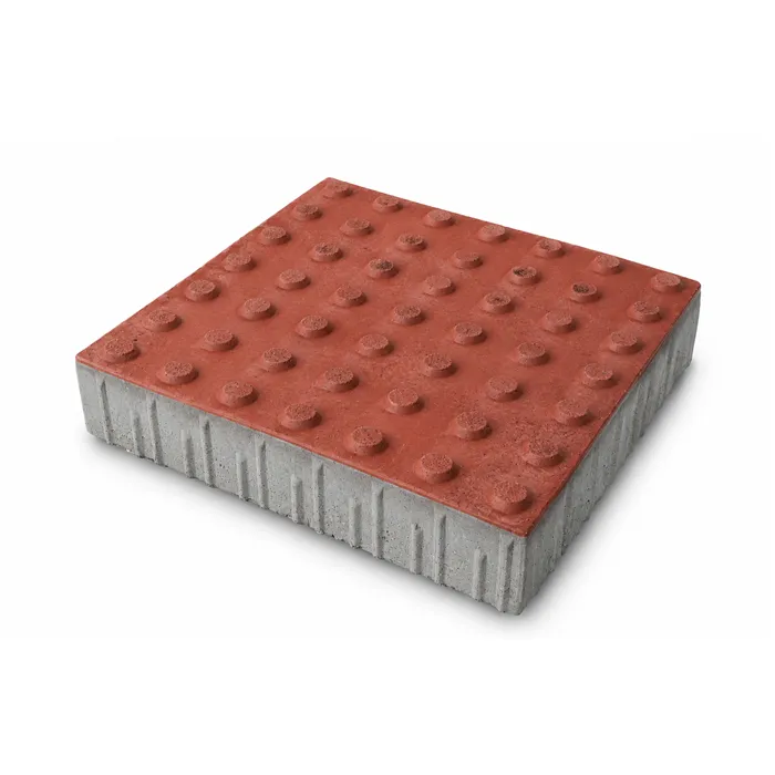SEMMELROCK DLAŽBA PRO NEVIDOMÉ / kvadrant 40x40x8 cm - červená