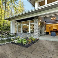 SEMMELROCK BRADSTONE LIAS / mix velkoplošných dlaždic, výška 3,5 cm, strukturovaný povrch - šedohnědá