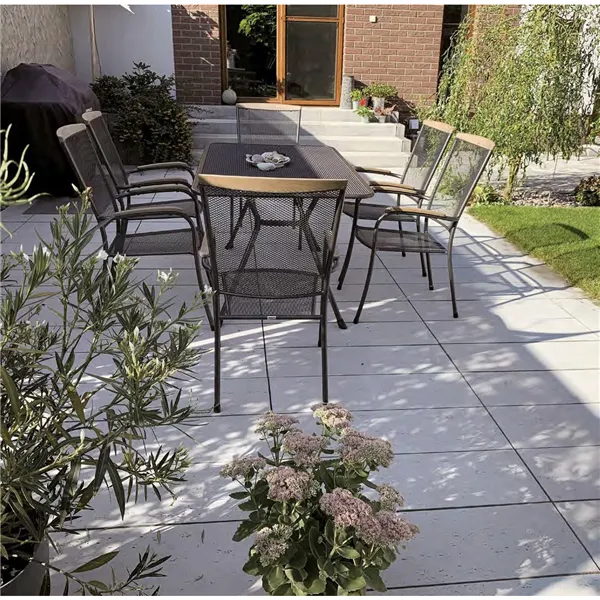 SEMMELROCK LUSSO TIVOLI / dlaždice s rovnými hranami 90x30x4,5 cm - stříbrnošedá