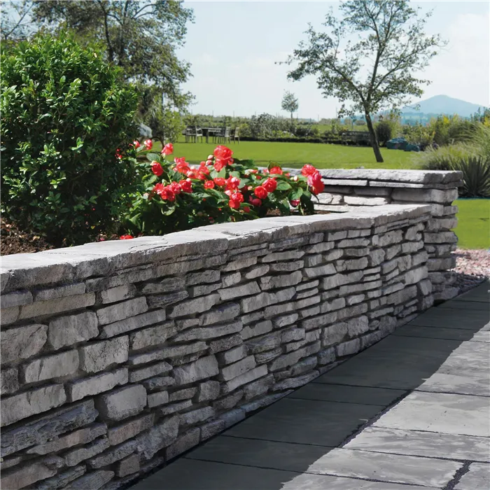 SEMMELROCK BRADSTONE MILLDALE / zeď - sloupková krycí deska 60x60x4 cm - šedá melírovaná