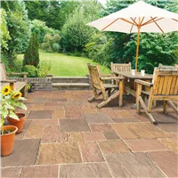 SEMMELROCK BRADSTONE OLD TOWN / dlaždice výška 3,8-4,4 cm, struktura přirozeně zvětralého povrchu, nepravidelné hrany - měděnohnědá