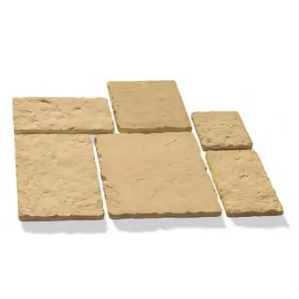 SEMMELROCK BRADSTONE OLD TOWN / dlaždice výška 3,8-4,4 cm, struktura přirozeně zvětralého povrchu, nepravidelné hrany - měděnohnědá