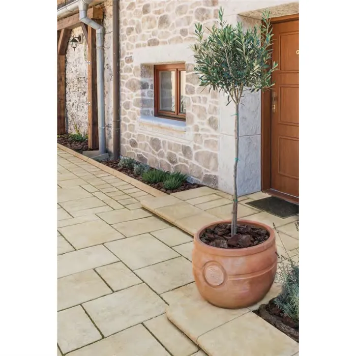 SEMMELROCK BRADSTONE TRAVERO / dlaždice 40x20x3,5 cm, přirozeně strukturovaný povrch, nepravidelné hrany - béžová melírovaná