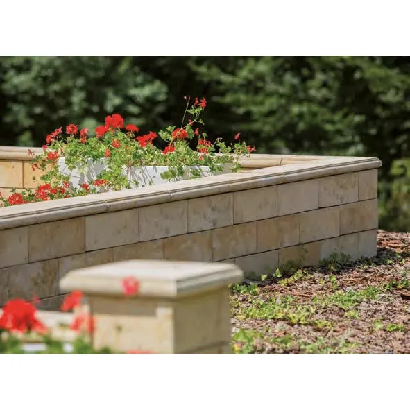 SEMMELROCK BRADSTONE TRAVERO / zeď - plotová krycí deska 50x23x5 cm - béžová melírovaná