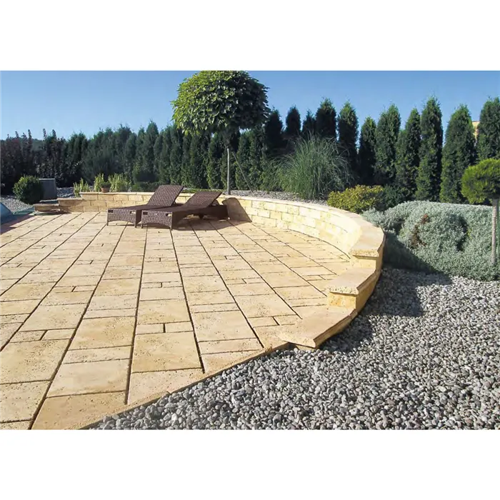 SEMMELROCK BRADSTONE TRAVERO / zeď - plotová krycí deska 50x23x5 cm - béžová melírovaná