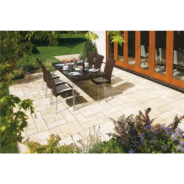 SEMMELROCK BRADSTONE TRAVERO / dlaždice 60x40x3,5 cm, přirozeně strukturovaný povrch, nepravidelné hrany - béžová melírovaná