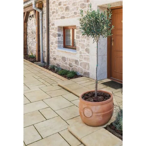 SEMMELROCK BRADSTONE TRAVERO / dlaždice 60x40x3,5 cm, přirozeně strukturovaný povrch, nepravidelné hrany - béžová melírovaná