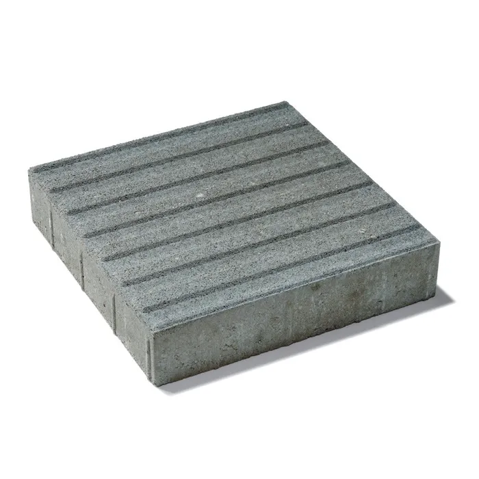 SEMMELROCK DLAŽBA PRO NEVIDOMÉ / dlažba s drážkou 40x40x8 cm - šedá