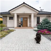 SEMMELROCK NATURO / maloformátová dlažba, výška 6 cm, nepravidelný tvar - granit světlá 