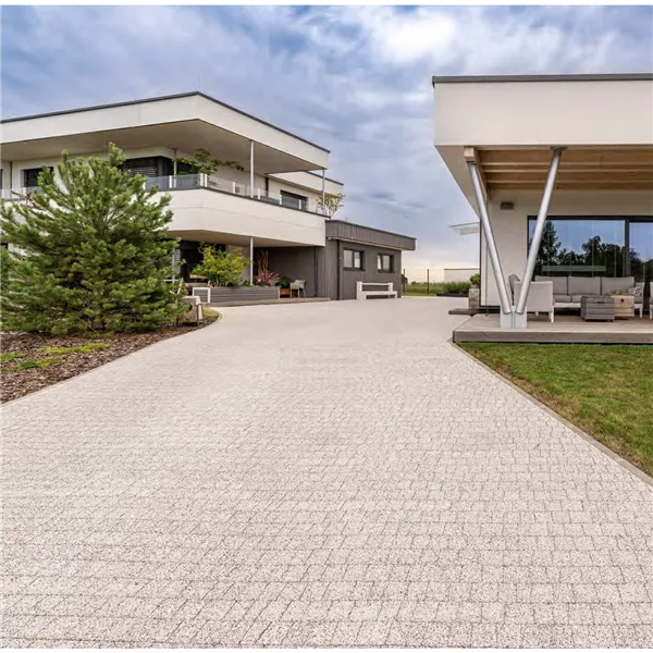 SEMMELROCK NATURO / maloformátová dlažba, výška 6 cm, nepravidelný tvar - granit světlá 