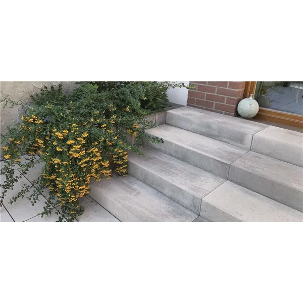 SEMMELROCK CITYTOP / schod 100x40x15 cm, color flow technologie - bíločerná