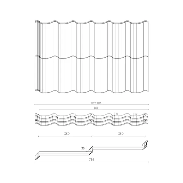 BUDMAT / BELLA SARA 350/1150 D-MATT PLUS RAL 8004 - cihl. červená