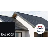 BUDMAT / SARA 350/1100 PE 25 um RAL 9005 lesk - černá